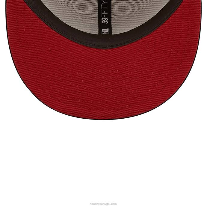FFTN223 New Era Boné clássico 59fifty branco dos guardiões de cleveland fall