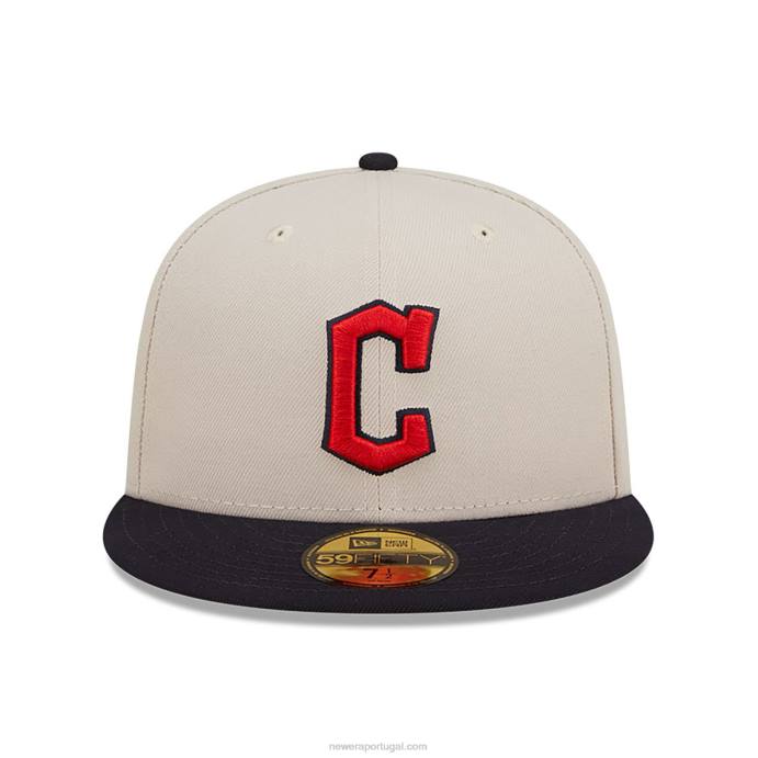 FFTN223 New Era Boné clássico 59fifty branco dos guardiões de cleveland fall