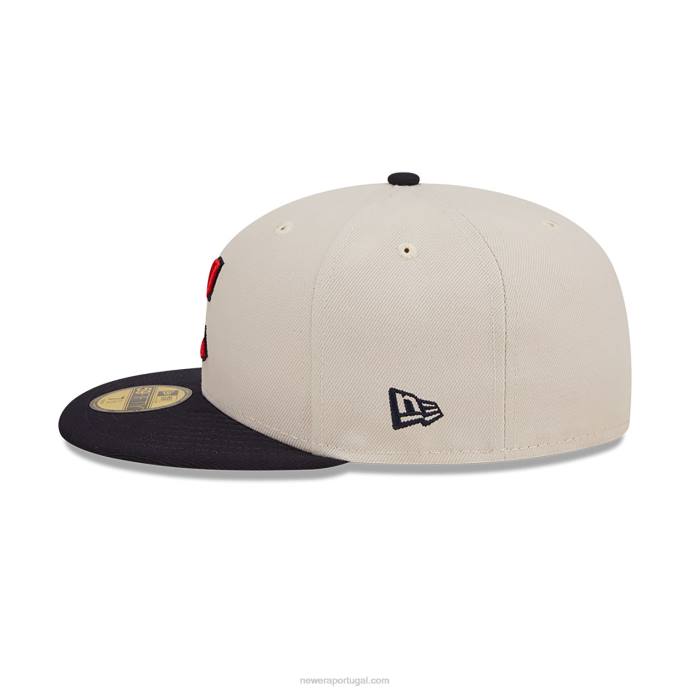 FFTN223 New Era Boné clássico 59fifty branco dos guardiões de cleveland fall