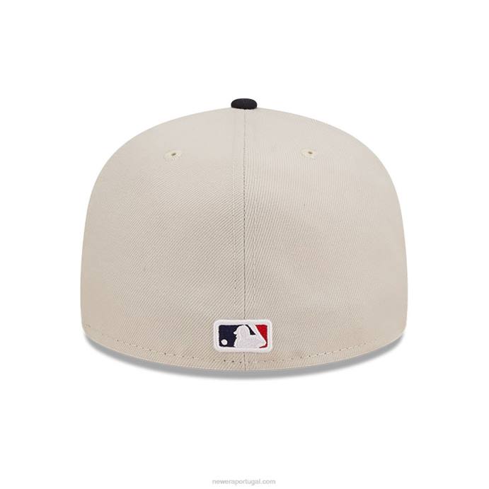FFTN223 New Era Boné clássico 59fifty branco dos guardiões de cleveland fall