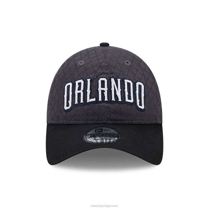 FFTN2240 New Era boné orlando magic authentics city edition cinza escuro 9twenty ajustável