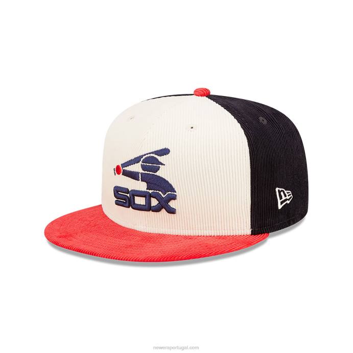 FFTN224 New Era boné chicago white sox cooperstown preto 59fifty