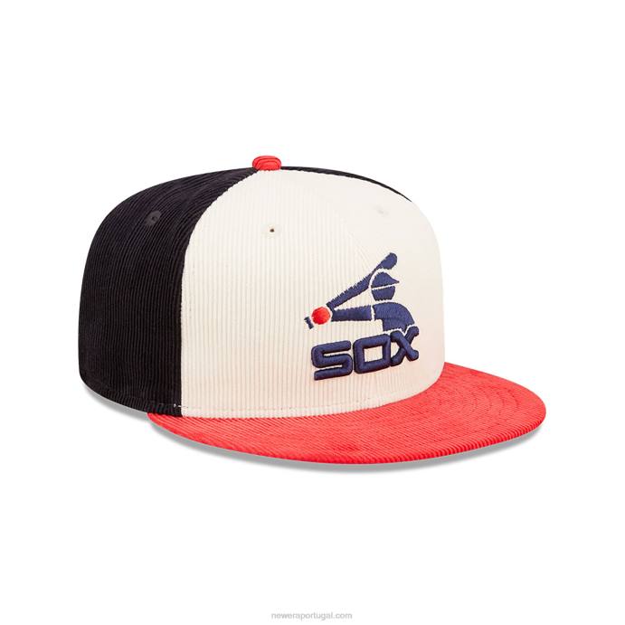 FFTN224 New Era boné chicago white sox cooperstown preto 59fifty