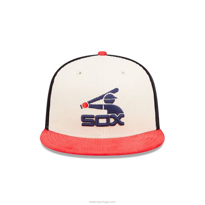 FFTN224 New Era boné chicago white sox cooperstown preto 59fifty