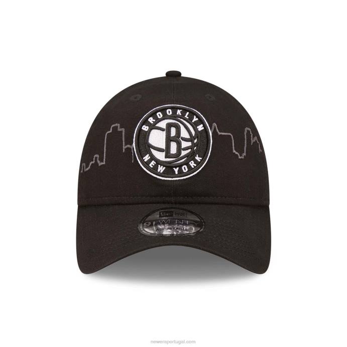FFTN2252 New Era brooklyn nets nba tip off 2022 preto 9twenty boné ajustável