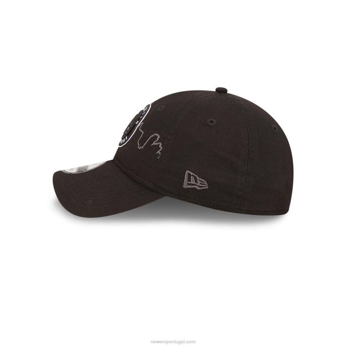 FFTN2252 New Era brooklyn nets nba tip off 2022 preto 9twenty boné ajustável