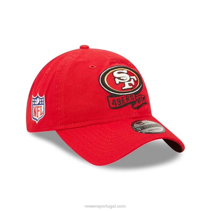 FFTN2258 New Era san francisco 49ers nfl sideline 2022 red 9twenty boné ajustável