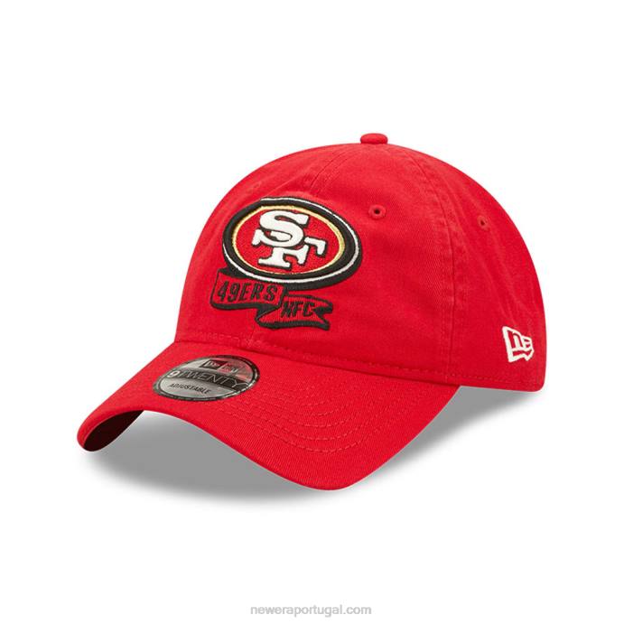 FFTN2258 New Era san francisco 49ers nfl sideline 2022 red 9twenty boné ajustável