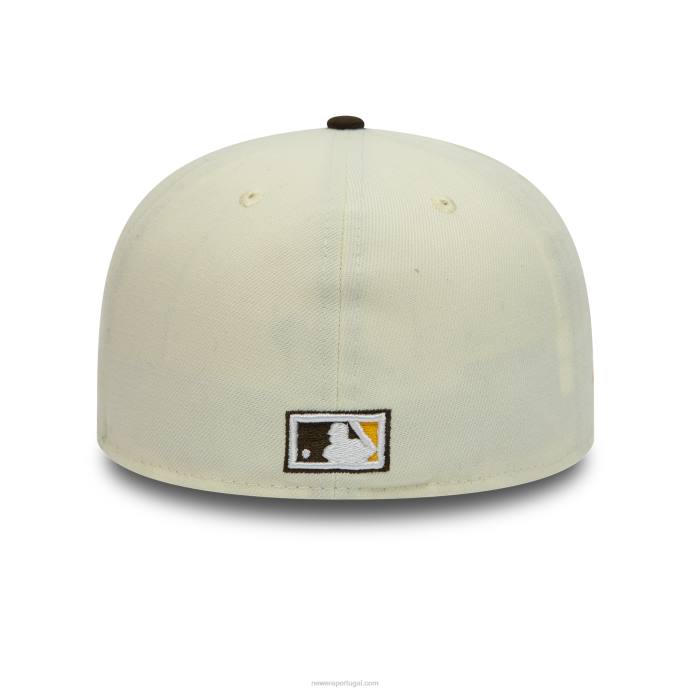 FFTN225 New Era san diego padres boné cromado branco 59fifty