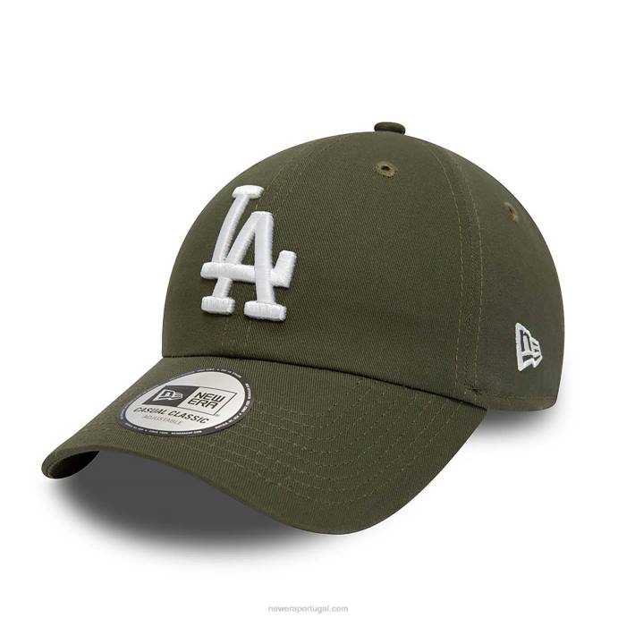 FFTN2263 New Era Boné ajustável La Dodgers League Essential Green 9Twenty