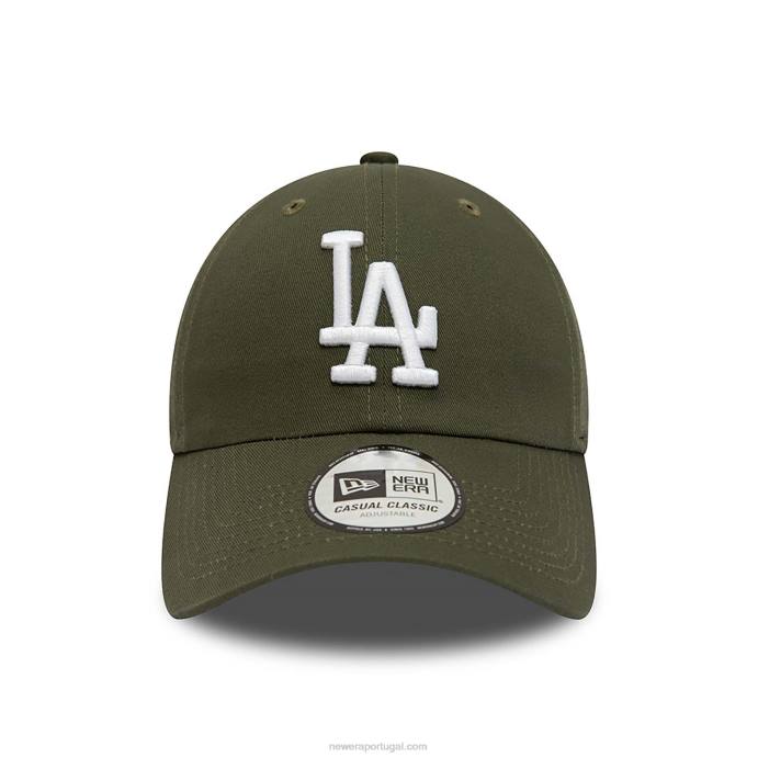 FFTN2263 New Era Boné ajustável La Dodgers League Essential Green 9Twenty