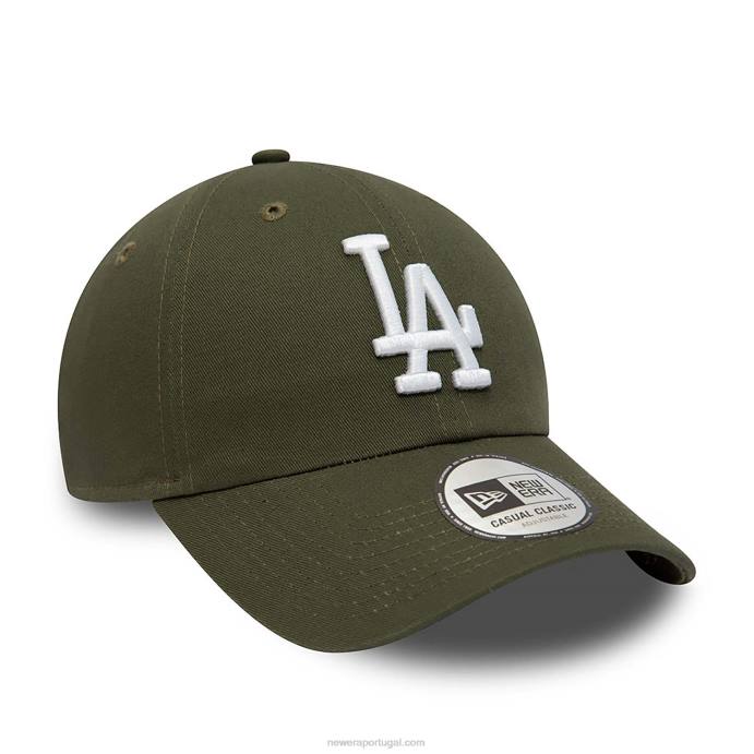 FFTN2263 New Era Boné ajustável La Dodgers League Essential Green 9Twenty