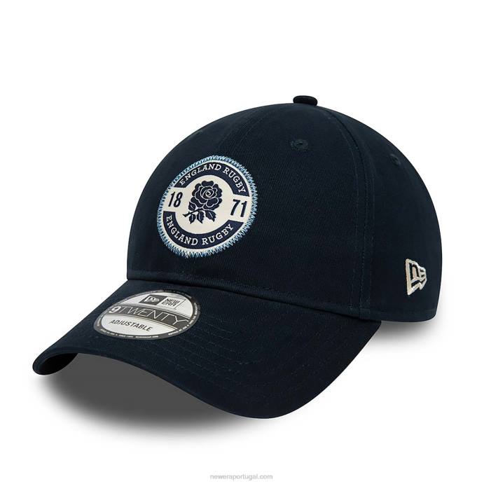FFTN2265 New Era boné ajustável inglaterra com patch de rugby navy 9twenty