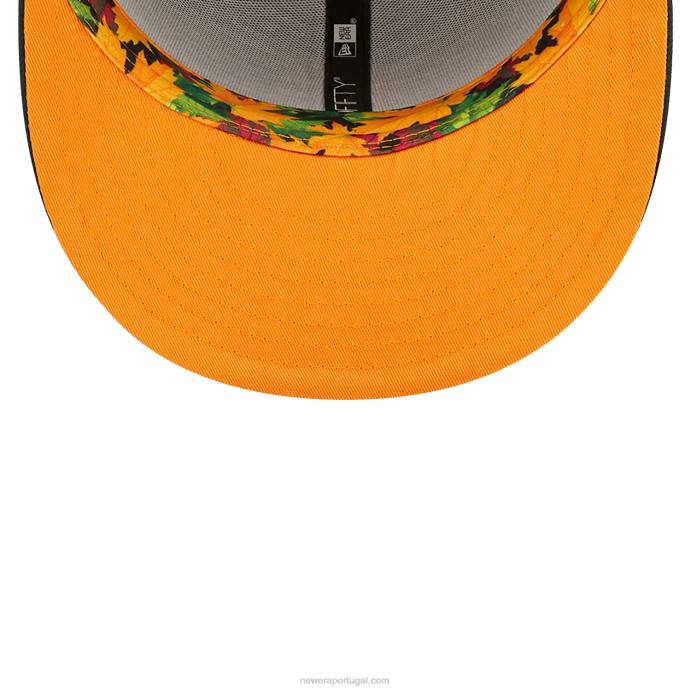 FFTN226 New Era boné justo cleveland guardiões folhoso verde escuro 59fifty
