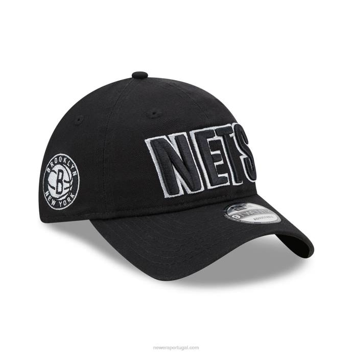 FFTN2270 New Era brooklyn nets boné ajustável nba statement preto 9twenty