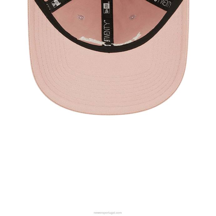 FFTN2273 New Era Boné ajustável rosa 9twenty com logo wave feminino