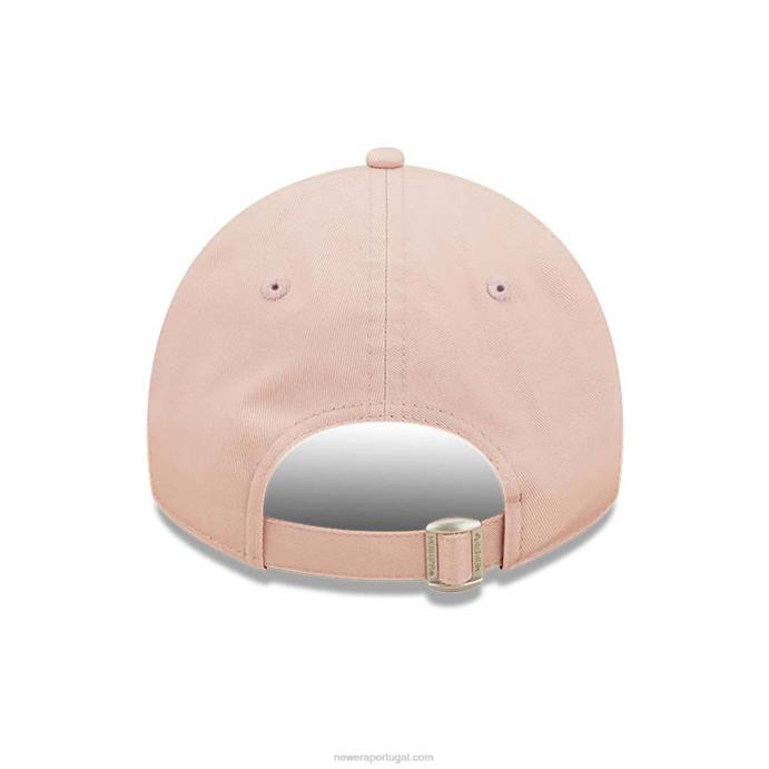 FFTN2273 New Era Boné ajustável rosa 9twenty com logo wave feminino