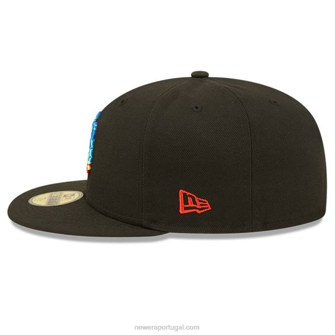 FFTN227 New Era san diego padres boné infravermelho preto 59fifty