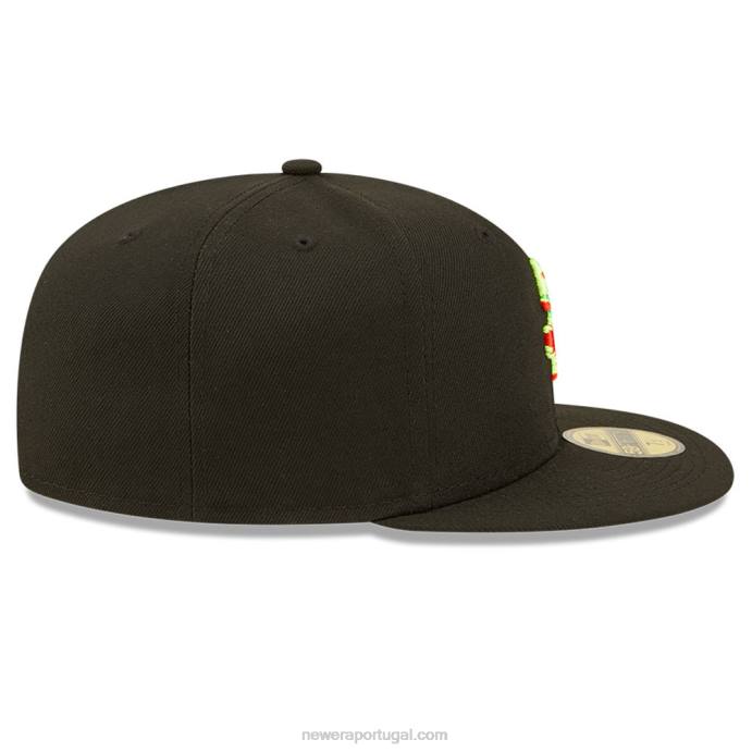 FFTN227 New Era san diego padres boné infravermelho preto 59fifty