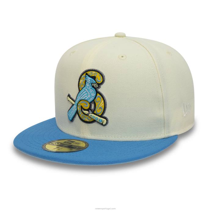 FFTN228 New Era Boné Springfield Cardinals Milb Chrome White 59Fifty
