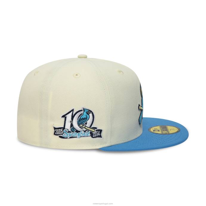 FFTN228 New Era Boné Springfield Cardinals Milb Chrome White 59Fifty