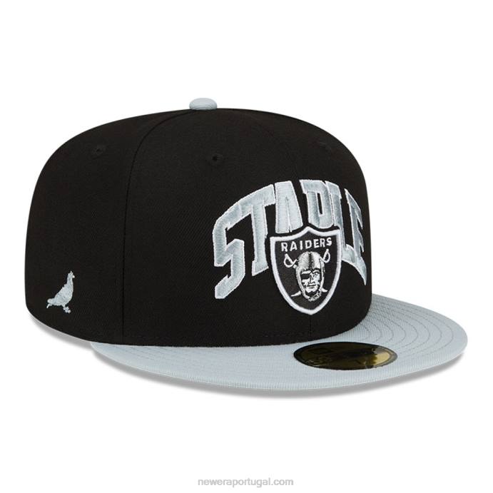 FFTN237 New Era las vegas raiders x boné preto básico 59fifty