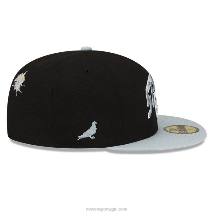 FFTN237 New Era las vegas raiders x boné preto básico 59fifty