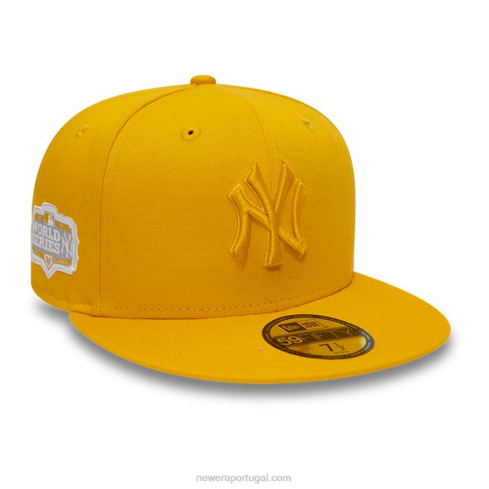 FFTN238 New Era Boné New York Yankees World Series tonal amarelo escuro 59fifty