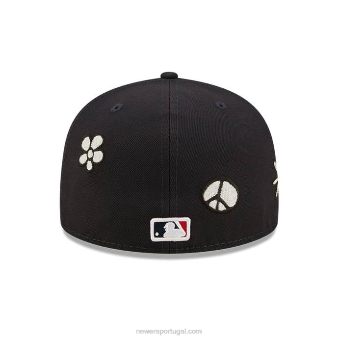 FFTN239 New Era boné boston red sox mlb luz solar pop marinho 59fifty