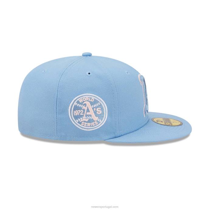 FFTN23 New Era Boné Oakland Athletics Azul Pastel 59Fifty