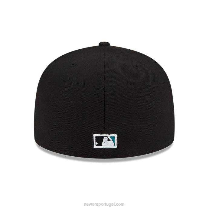 FFTN243 New Era Viseira miami marlins bloom black 59fifty boné justo