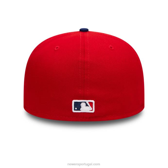 FFTN246 New Era Filadélfia phillies autêntico no campo vermelho 59fifty boné