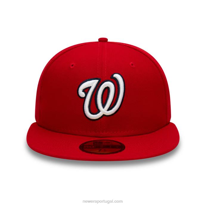 FFTN247 New Era nacionais de Washington autênticos no campo vermelho 59fifty boné