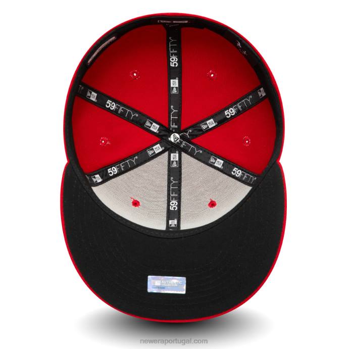 FFTN247 New Era nacionais de Washington autênticos no campo vermelho 59fifty boné