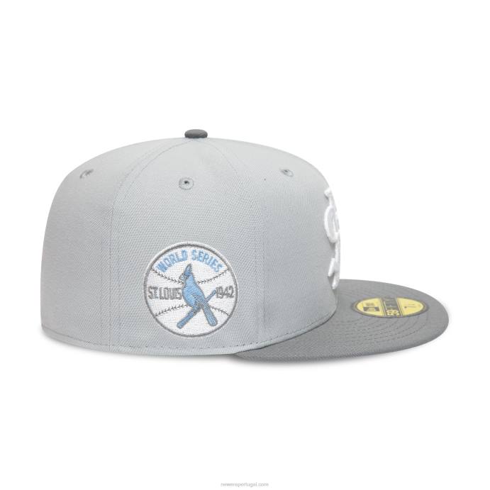 FFTN249 New Era st. boné Louis Cardinals 1942 world series cinza 59fifty