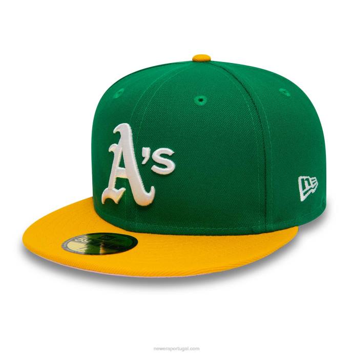 FFTN24 New Era Boné Oakland Athletics 1989 World Series Verde 59Fifty
