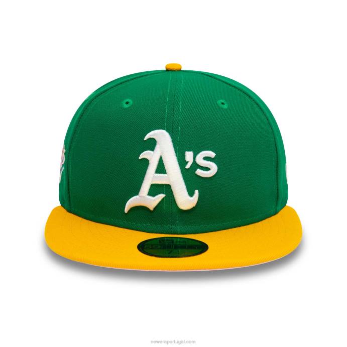 FFTN24 New Era Boné Oakland Athletics 1989 World Series Verde 59Fifty