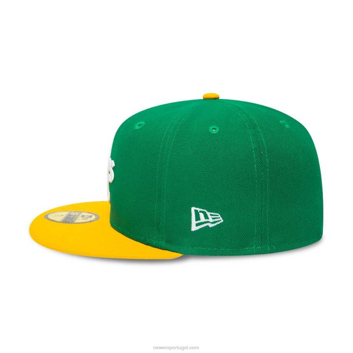 FFTN24 New Era Boné Oakland Athletics 1989 World Series Verde 59Fifty