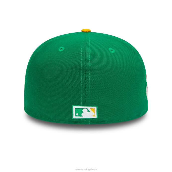 FFTN24 New Era Boné Oakland Athletics 1989 World Series Verde 59Fifty
