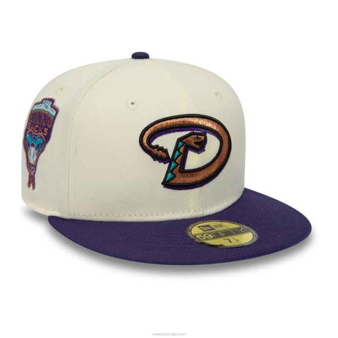 FFTN251 New Era boné arizona diamondbacks cromado e roxo 59fifty