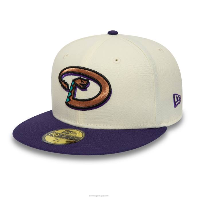FFTN251 New Era boné arizona diamondbacks cromado e roxo 59fifty