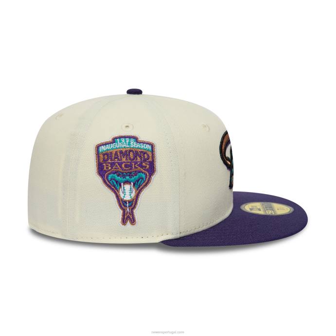 FFTN251 New Era boné arizona diamondbacks cromado e roxo 59fifty