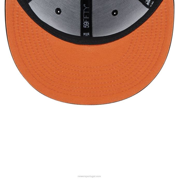 FFTN252 New Era boné justo la dodgers metálico pop preto 59fifty
