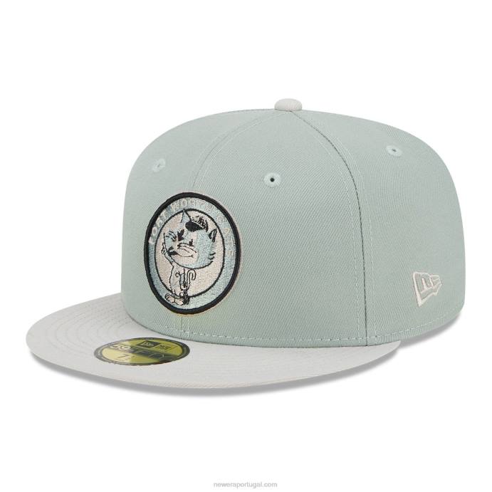 FFTN254 New Era Fort Worth Cats Hometown Roots Green Boné 59Fifty