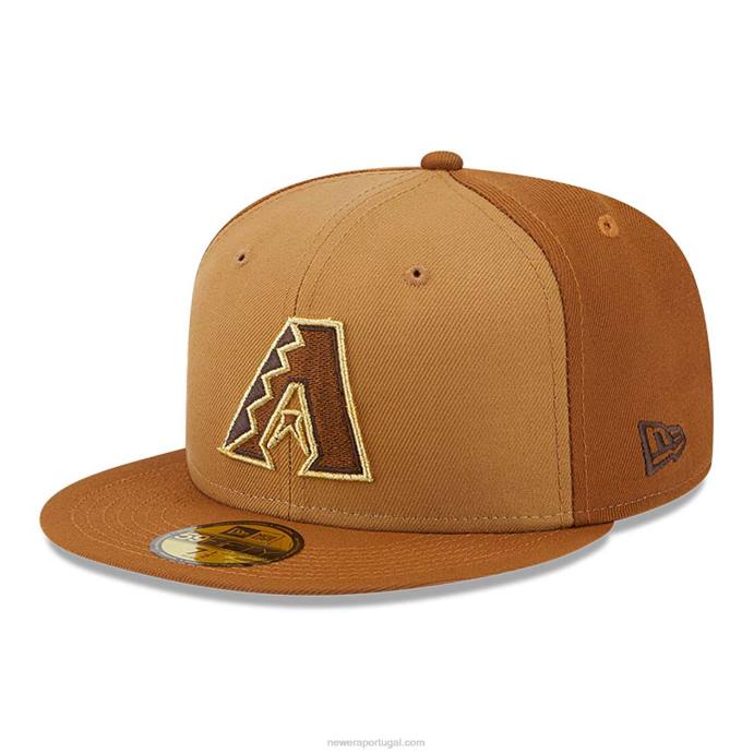 FFTN259 New Era arizona Diamondbacks boné tritone marrom 59fifty ajustado