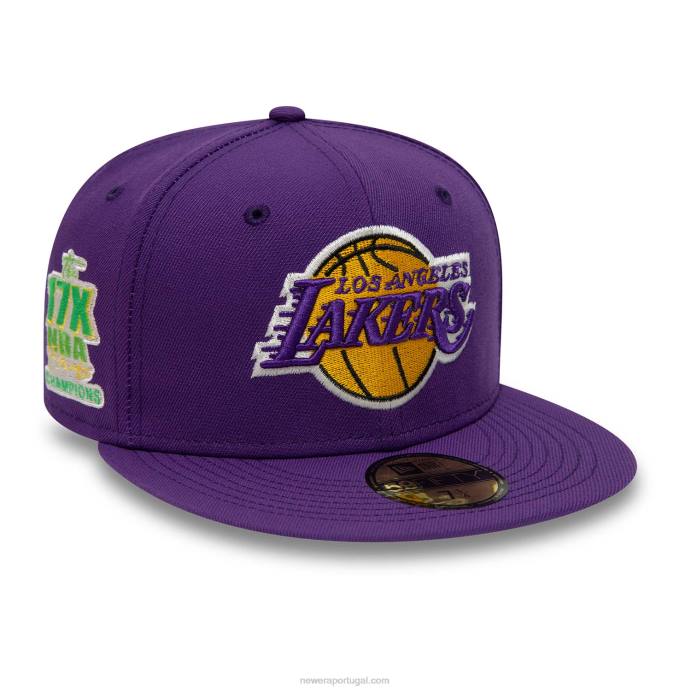 FFTN25 New Era boné justo la lakers citrus pop roxo 59fifty