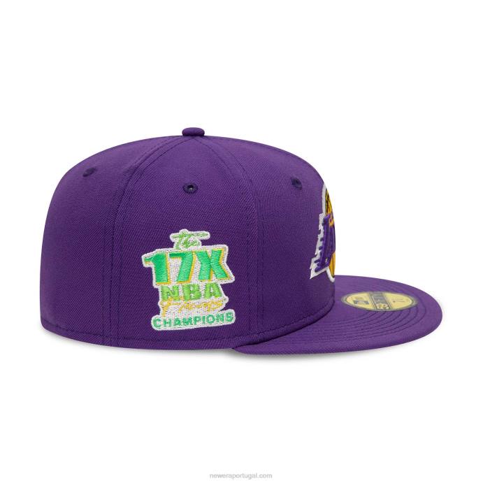FFTN25 New Era boné justo la lakers citrus pop roxo 59fifty