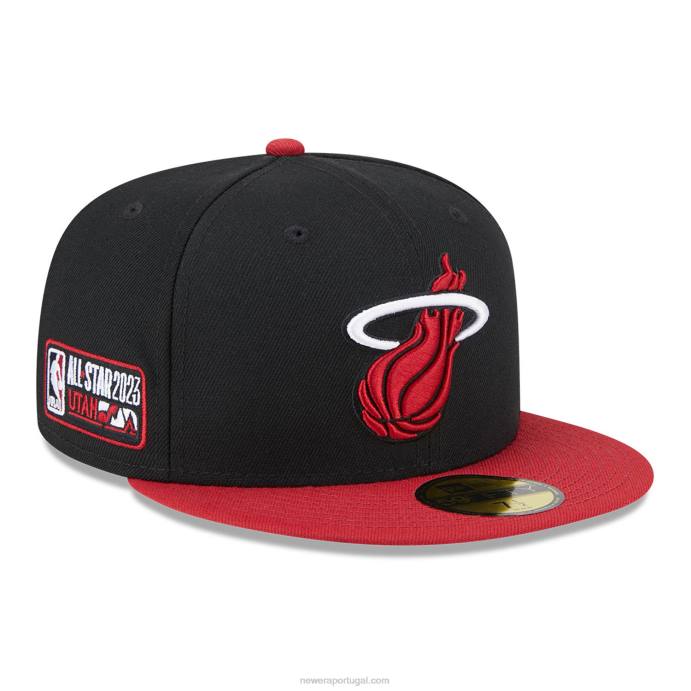 FFTN262 New Era Boné miami heat nba all star game preto 59fifty
