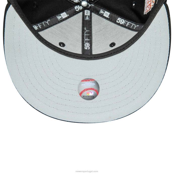 FFTN265 New Era San Francisco Giants 50º aniversário boné preto 59fifty