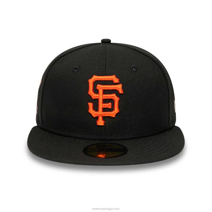 FFTN265 New Era San Francisco Giants 50º aniversário boné preto 59fifty